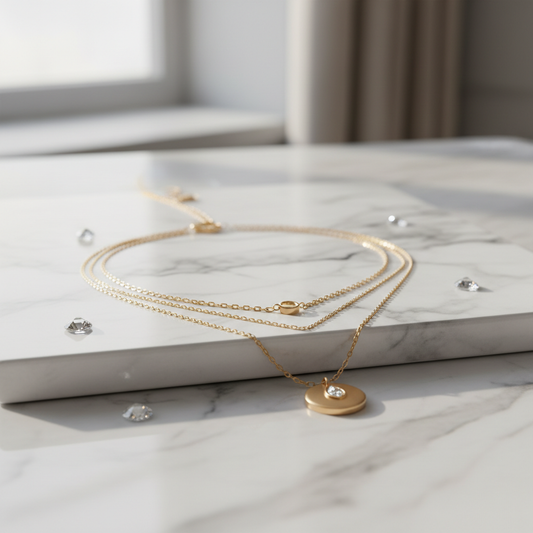 Gold Layered Pendant Necklace